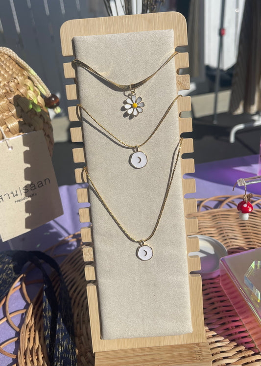 Catch You Lunar 24K Plated Gold Necklace (Cloud)