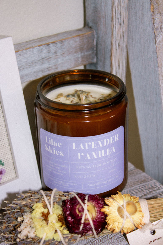 Lavender Vanilla Soy Wax Natural Ethical Vegan Candle