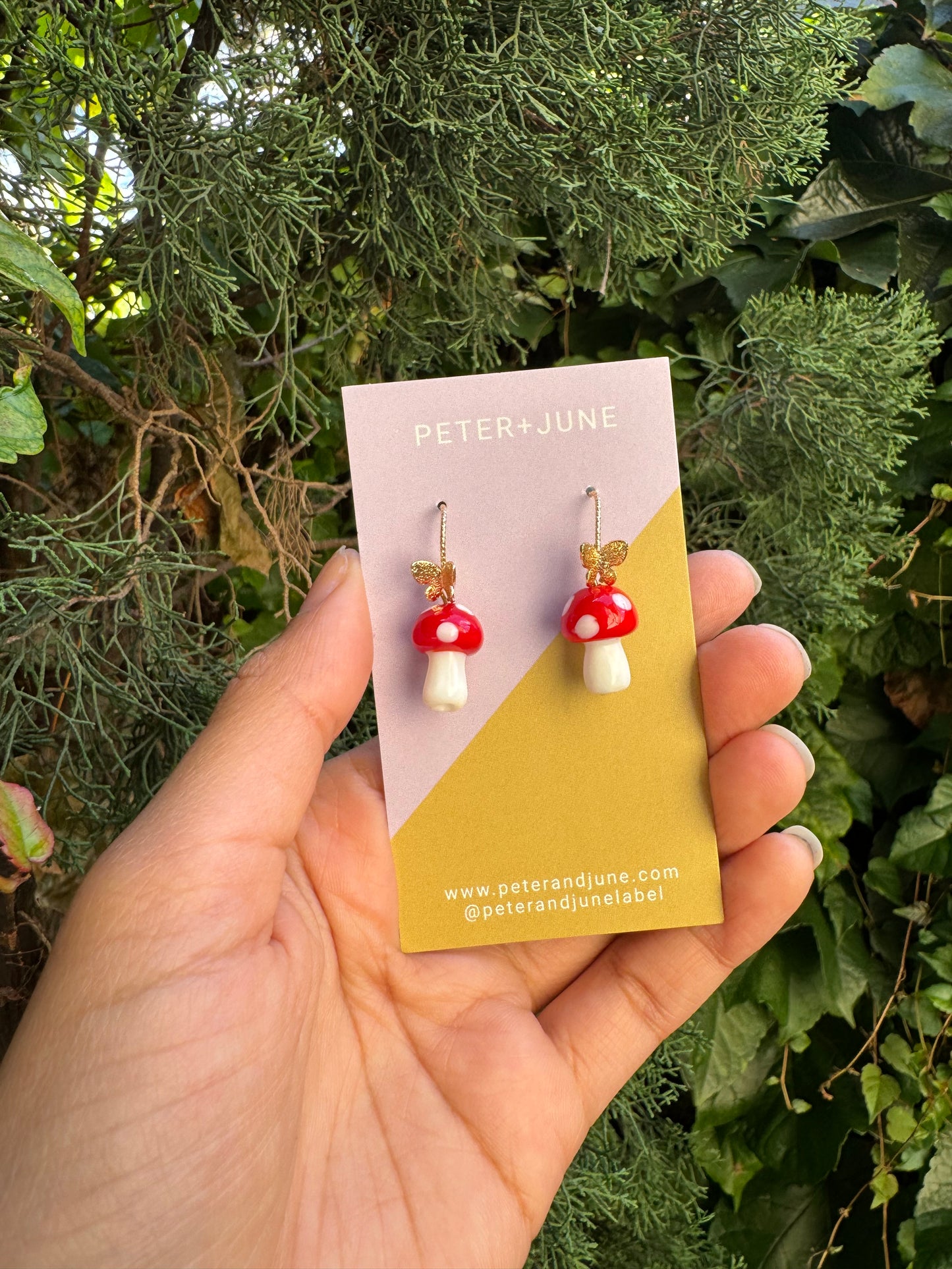 Oh Shiitake Earrings (Red)