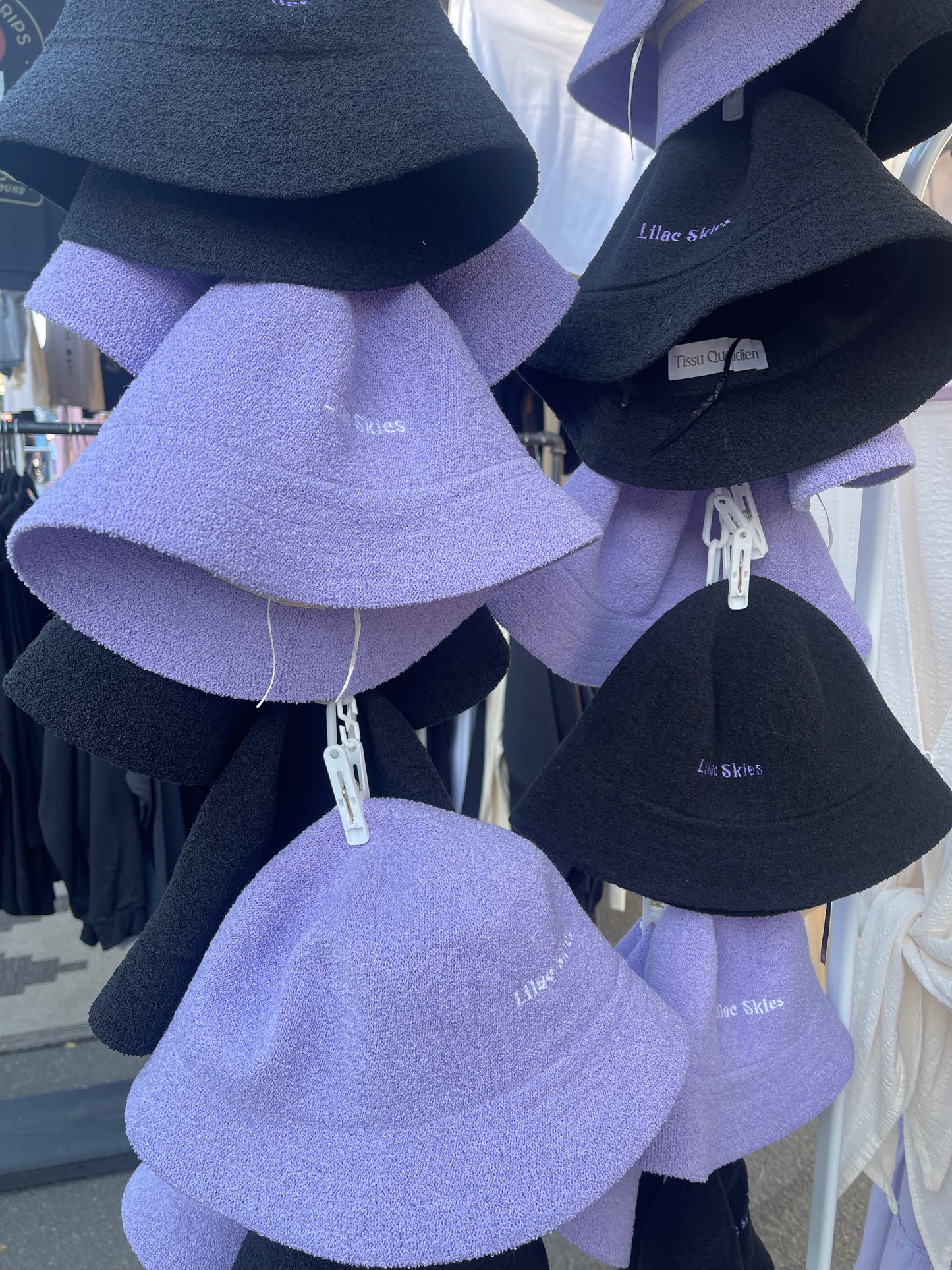 Black 100% Terry Cloth Cotton Ethical Bucket Hat