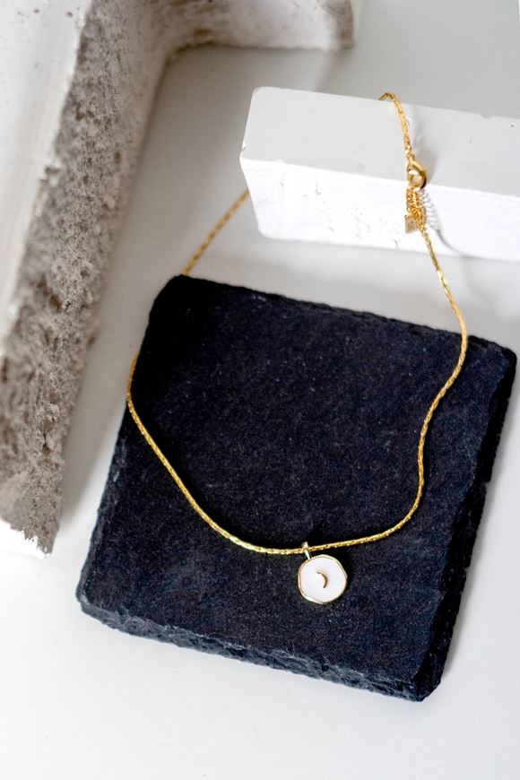 Catch You Lunar 24K Plated Gold Necklace (Cloud)