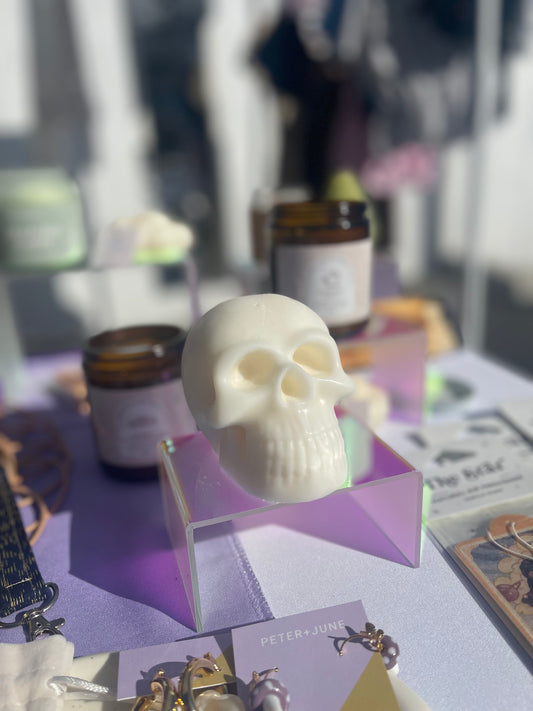 Vegan Goth Skull Candle