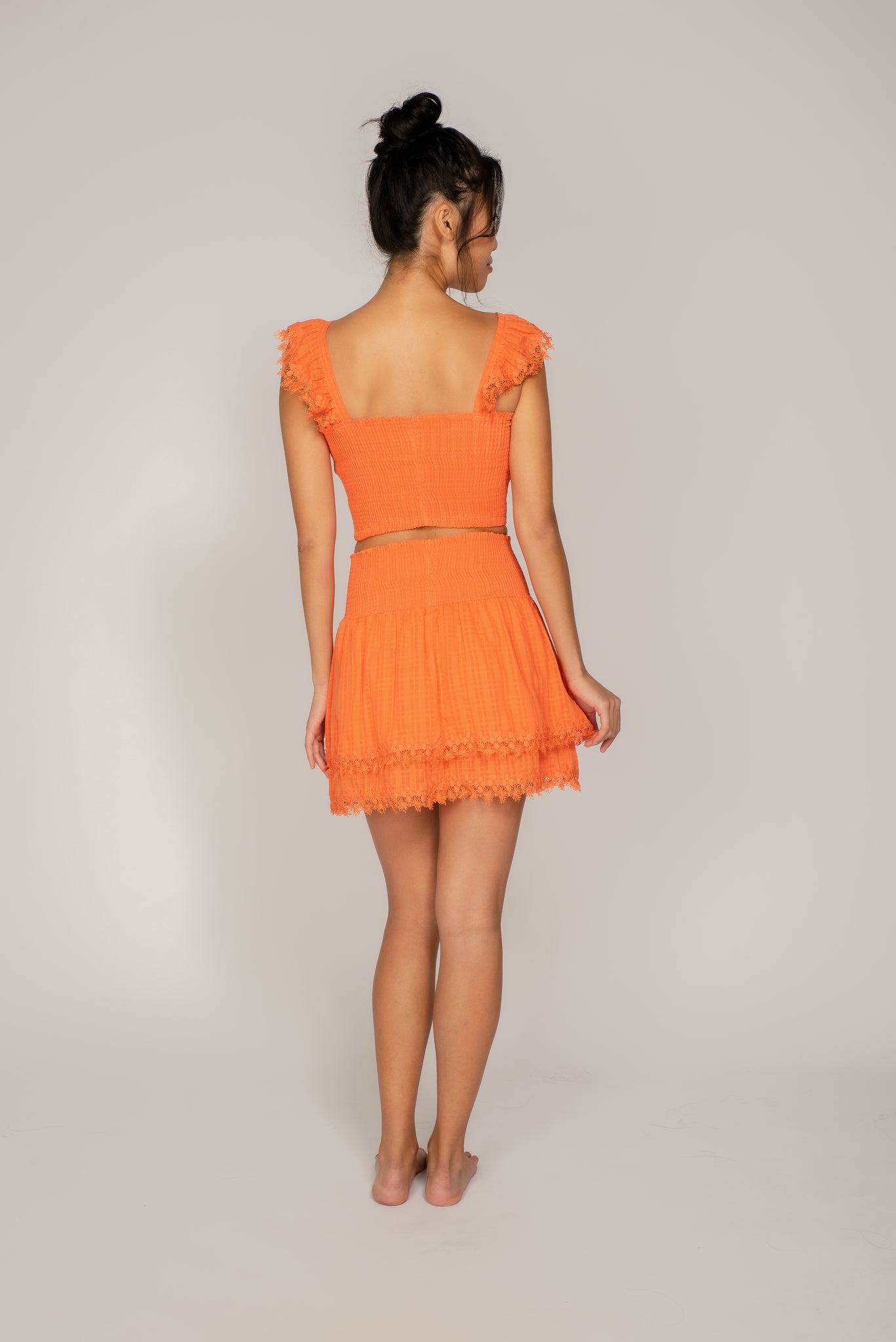 Mariel Tangerine Smock Top