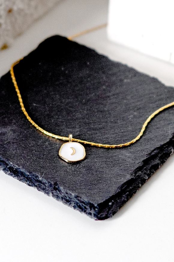 Catch You Lunar 24K Plated Gold Necklace (Cloud)