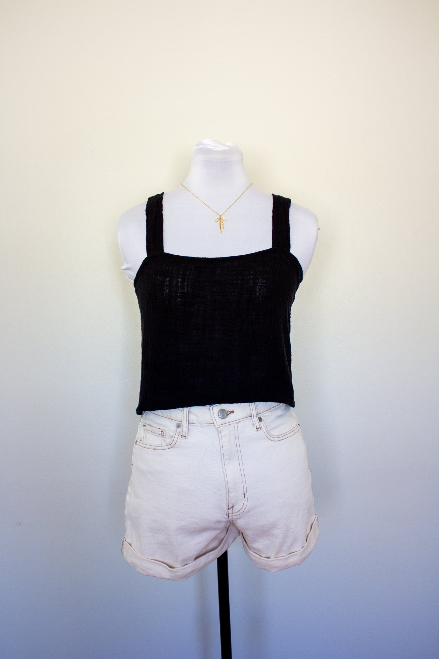 Black Banita Crop Top