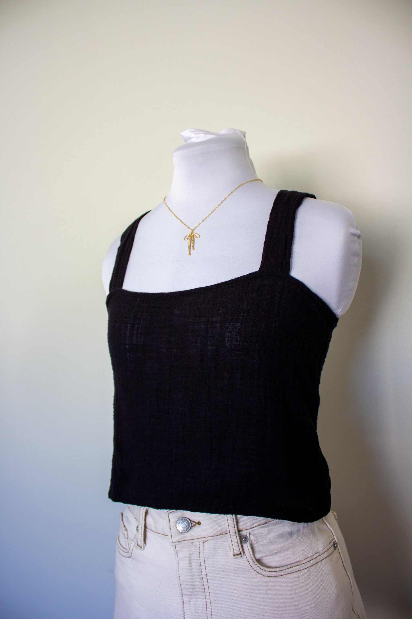 Black Banita Crop Top