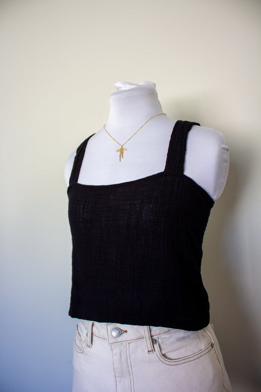 Black Banita Crop Top