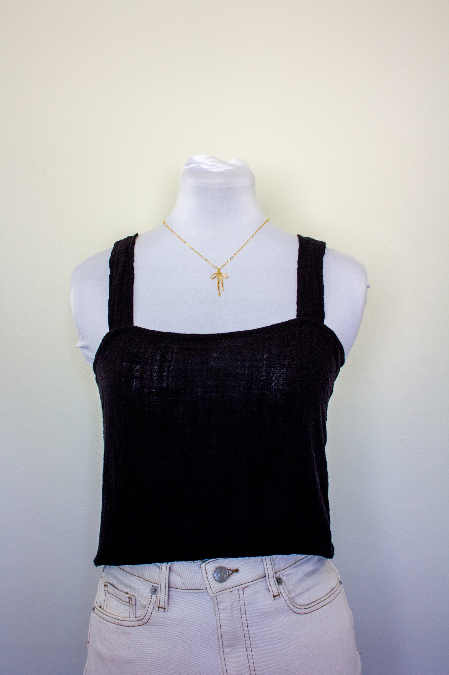 Black Banita Crop Top